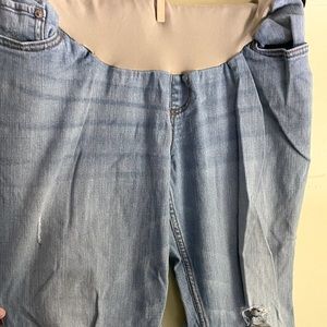 Plus size Motherhood Maternity Jean capris